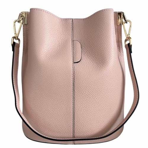 Modarno Giulia Handtasche aus echtem Leder Dollar 23 x 16 x 27 cm, Rosa von Modarno