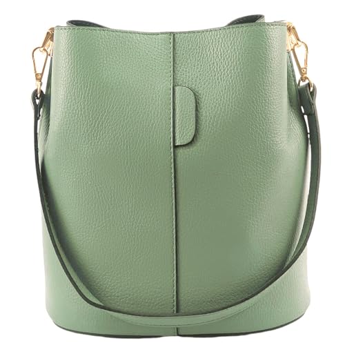 Modarno Giulia Handtasche aus echtem Leder Dollar 23 x 16 x 27 cm, Teal von Modarno