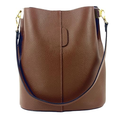 Modarno Giulia Handtasche aus echtem Leder Dollar 23 x 16 x 27 cm, braun von Modarno