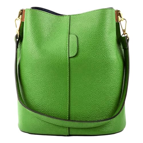 Modarno Giulia Handtasche aus echtem Leder Dollar 23 x 16 x 27 cm, grün smaragd von Modarno