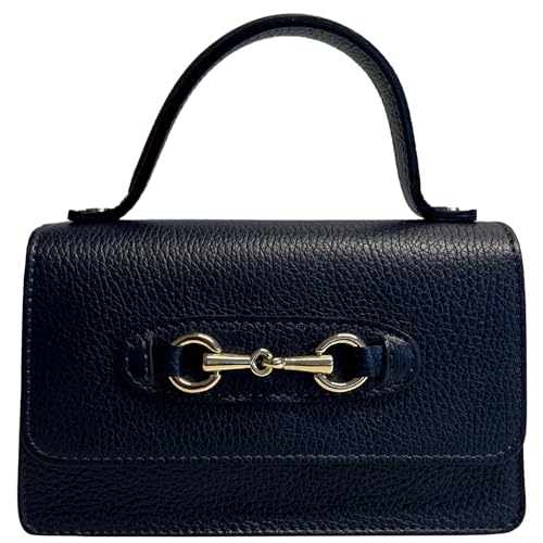 Modarno Horsebit Horsebit Umhängetasche Fantasy Metallklemme 20x7x12 cm, dunkelblau von Modarno