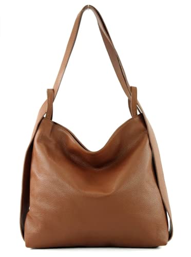 Modarno Shopper Damen Rucksack aus echtem Leder 2in1, Leder von Modarno