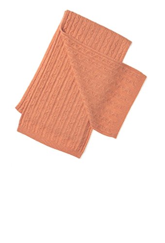 Modassori Damen Strickschal groß 200 x 28cm kuschelig Angora Kaschmir Wolle Orange Collection Herbst-Winter 2024-2025 von Modassori