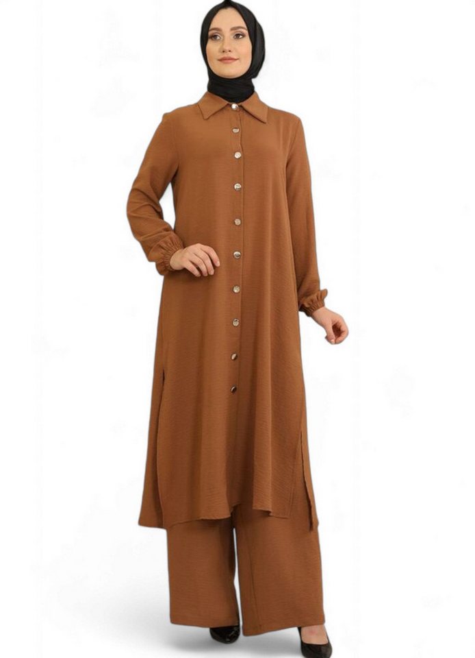Modavitrini Longtunika Damen Anzug Lange Tunika mit Hose Hijab-Mode, Modest Fashion von Modavitrini