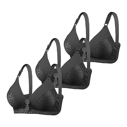 3er Pack BHS Damen Ohne Bügel Push Up BH Set Frauen Sexy Bustier Crop Top Sport-BHS Trainings-BH mit verstellbarem für Alltag Yoga Fitness Sport Outdoor von Modaworld