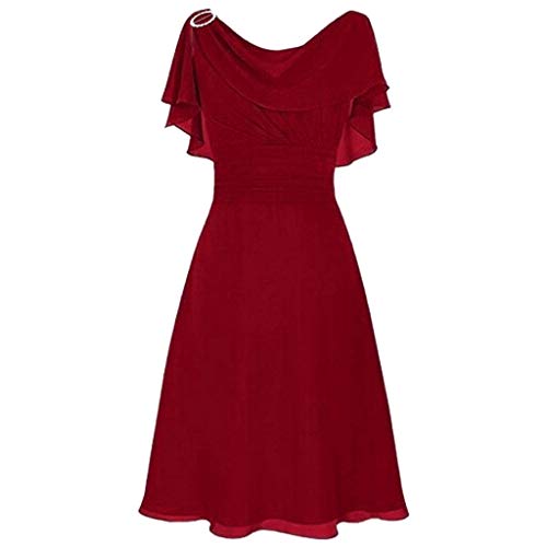 Damen Schulterfrei Chiffon Kurzarm Abend Party Club Oberteil Mini Kleider Damen Sexy Kleid Elegant Ärmellos Off Shoulder Midikleid Batwing Cape CocktailKleid Abendkleid Bodycon Bleistiftkleid von Modaworld