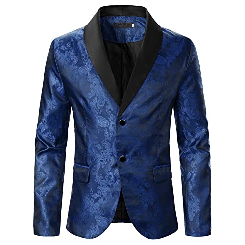 Herren Shiny Pailletten Anzug Sakko Glitzer Pailletten Anzugjacke Slim Fit Herrenmode Blazer Geschenk Herren Outerwear Sakko Reverskragen Der MäNner HüBsche Jacken-Blazer FüR Nachtklub, Hochzeit von Modaworld