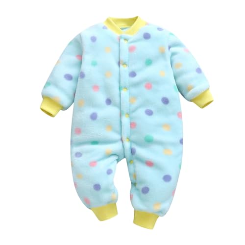 Modaworld Baby Schneeanzüge Winter Overall mit Kapuze Winter Strampler Fleece Overall mit Fuß für Babys Neugeborene Kleinkind Mädchen Jungen Warm Jumpsuit von Modaworld