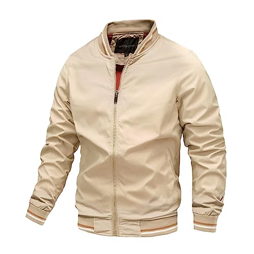 Modaworld Bomberjacke Herren Leichtes Blouson Sommerjacke mit Gestreiftem Bund Innentasche Herbst Bomber Jacke Modaworld Bomberjacke Herren Leichtes Blouson Sommerjacke mit Gestreiftem Bund Innentasche Herbst Bomber Jacke von Modaworld