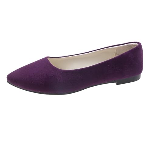Modaworld Damen Ballerinas mit Rundkappe Flache Slip-On Schuhe Superweich für Komfort Bequem für Spaziergänge Niedriger Keilabsatz Lässiger Stil Modaworld Damen Ballerinas mit Rundkappe Flache Slip-On Schuhe Superweich für Komfort Bequem für Spaziergänge Niedriger Keilabsatz Lässiger Stil von Modaworld