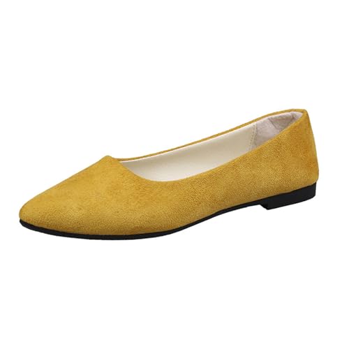 Modaworld Damen Ballerinas mit Rundkappe Flache Slip-On Schuhe Superweich für Komfort Bequem für Spaziergänge Niedriger Keilabsatz Lässiger Stil Modaworld Damen Ballerinas mit Rundkappe Flache Slip-On Schuhe Superweich für Komfort Bequem für Spaziergänge Niedriger Keilabsatz Lässiger Stil von Modaworld