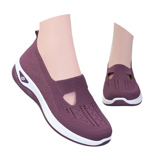 Modaworld Diabetiker Schuhe Damen Weite Schlupfschuhe - Laufschuhe Für Breite Fuß Orthopädische Leichte Und Atmungsaktive Trainer Bequeme Turnschuhe Walkingschuhe von Modaworld