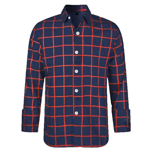 Modaworld Herren Freizeit Hemd Regular Fit Karohemd Flanellhemd Holzfällerhemd kariert Langarm Herrenhemden Freizeithemd von Modaworld