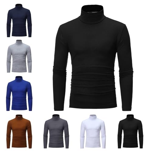 Modaworld Herren Turtleneck Pullover Strickpullover Stehkragen Slim Fit Feinstrick Rollkragenpullover Pulli Sweater von Modaworld