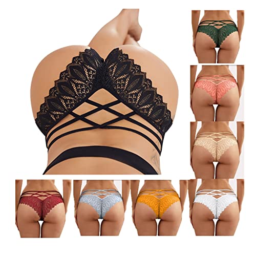 Modaworld Hohe Taille Slip O-Ring Frauen Slips für Frauen Baumwolle Bauchkontrolle Strings Slip Damen Bequeme Baumwolle Spitze reizvolle Damen Dessous Set von Modaworld