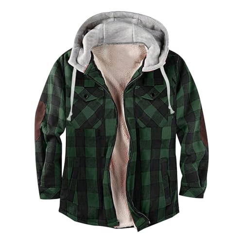 Modaworld Holzfällerhemd Herren Kariert Flanellhemd Gefüttert Thermohemd Langarm Winter Hemdjacke Karo Flanell Holzfäller Jacke von Modaworld