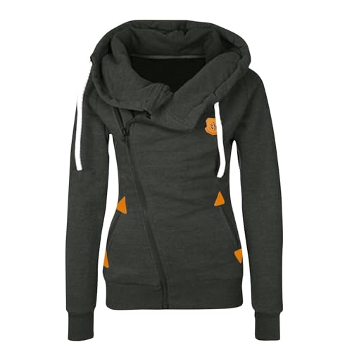 Modaworld Kapuzenpullover Damen Sweatshirts Hoodie Damen Rollkragen Sweatshirt Pullover Damen Hoodie Langarm Kapuzenpulli Sweater von Modaworld