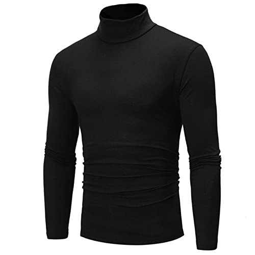 Modaworld Rollkragenpullover Herren Feinstrick Warme Basic Turtleneck Langarmshirt Freizeit Slim fit Sweatshirt Halbkragen Pullover von Modaworld