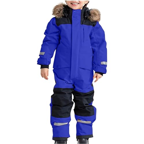 Modaworld Schneeanzug Skianzug Für Kinder - Wasserdicht, Winddicht Mit Abnehmbarer Fleece-Futter Kapuze Für Outdoor von Modaworld