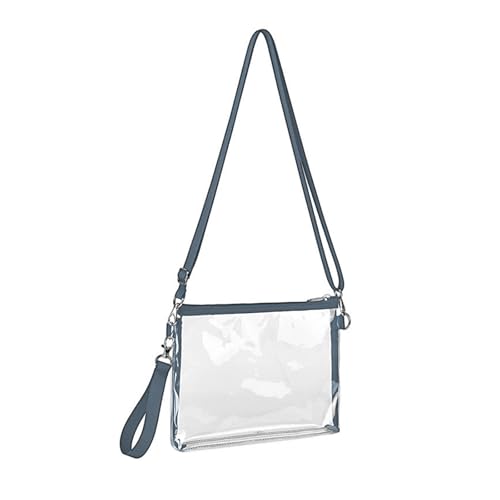 Modaworld Transparente Umhängetasche für Damen - Durchsichtige Wasserdichte Crossbody Tasche mit Abnehmbarem Verstellbarem Schulterriemen und Aufbewahrungstasche von Modaworld
