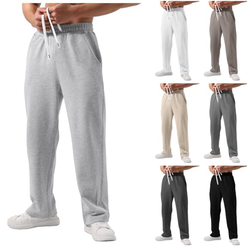 Modaworld Warme Jogginghose Herren Gefütterte Hose Fleecehose Winter Thermo Sporthose Lang Freizeithose mit Taschen Winterhose Outdoor Thermohose von Modaworld