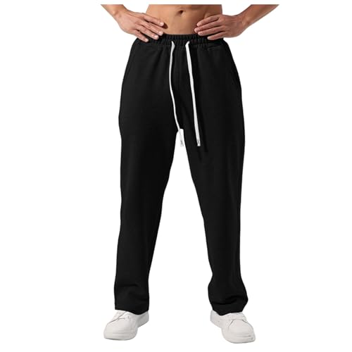 Modaworld Warme Jogginghose Herren Gefütterte Hose Fleecehose Winter Thermo Sporthose Lang Freizeithose mit Taschen Winterhose Outdoor Thermohose von Modaworld
