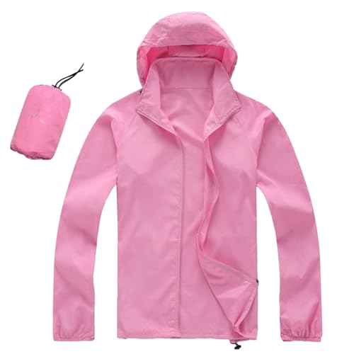 Schnelltrocknend Regenjacke Damen Wasserdicht Winddichter Atmungsaktiv Regenmantel Regenparka mit Kapuze Leichte Dünne Windbreaker Übergangsjacke Übergangs Fahrrad Sport Windjacke Trenchcoat von Modaworld