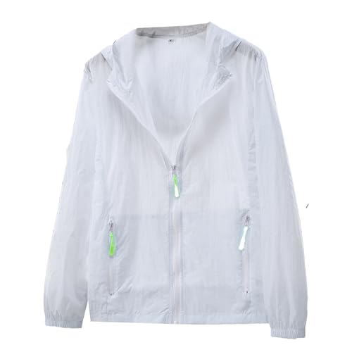 Schnelltrocknend Regenjacke Damen Wasserdicht Winddichter Atmungsaktiv Regenmantel Regenparka mit Kapuze Leichte Dünne Windbreaker Übergangsjacke Übergangs Fahrrad Sport Windjacke Trenchcoat von Modaworld