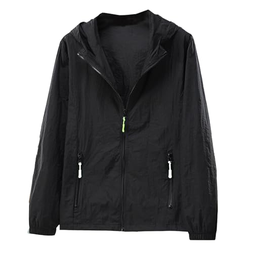 Schnelltrocknend Regenjacke Damen Wasserdicht Winddichter Atmungsaktiv Regenmantel Regenparka mit Kapuze Leichte Dünne Windbreaker Übergangsjacke Übergangs Fahrrad Sport Windjacke Trenchcoat von Modaworld