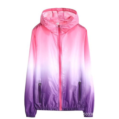 Schnelltrocknend Regenjacke Damen Wasserdicht Winddichter Atmungsaktiv Regenmantel Regenparka mit Kapuze Leichte Dünne Windbreaker Übergangsjacke Übergangs Fahrrad Sport Windjacke Trenchcoat von Modaworld