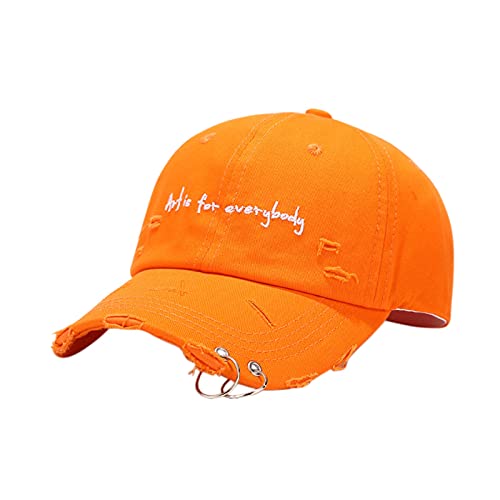 Unisex Korean Harajuku Baseball Cap mit Metallringen Hip Hop Verstellbarer Papa Hut,Ring Baseball Cap Unisex Korean Harajuku Baseball Cap mit Metallringen Hip Hop Verstellbarer Papa Hut,Ring Baseball Cap von Modaworld