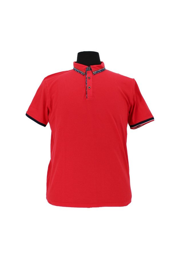 Mode Monte Carlo Poloshirt Polo-Shirt Knopf Tomatenrot von Mode Monte Carlo
