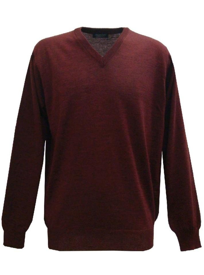 Mode Monte Carlo Strickpullover Pullover V Barolo von Mode Monte Carlo