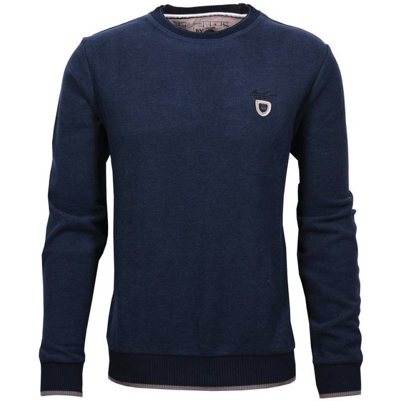 Mode Monte Carlo Sweatshirt Sweat-Shirt Rundhals Jeansblau von Mode Monte Carlo