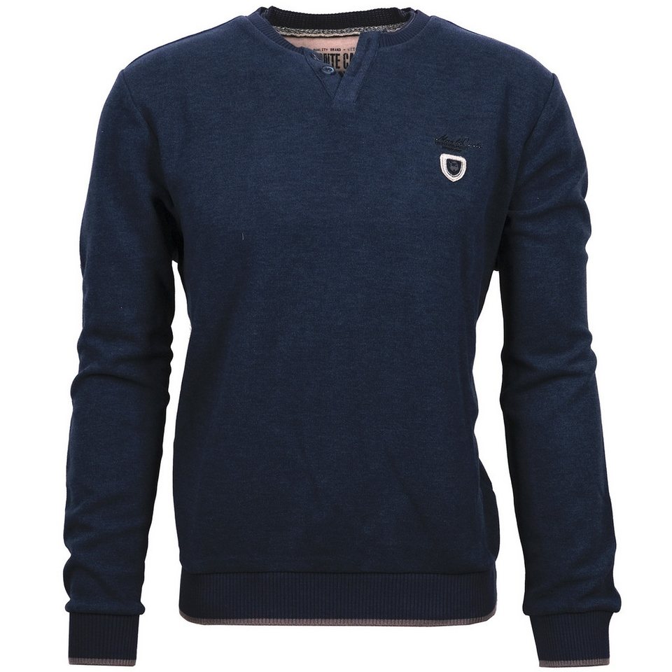 Mode Monte Carlo Sweatshirt Sweat-Shirt Serafino Jeansblau Mode Monte Carlo Sweatshirt Sweat-Shirt Serafino Jeansblau von Mode Monte Carlo