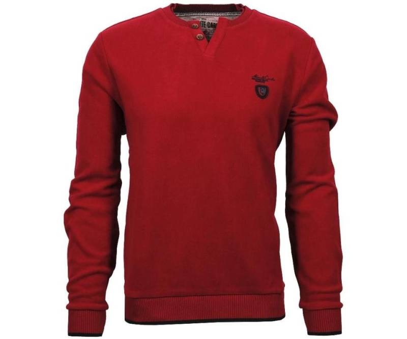 Mode Monte Carlo Sweatshirt Sweat-Shirt Serafino Tomatenrot von Mode Monte Carlo