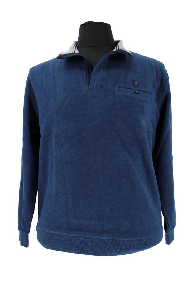 Mode Monte Carlo Sweatshirt Sweat-Shirt Stehbund Jeansblau von Mode Monte Carlo