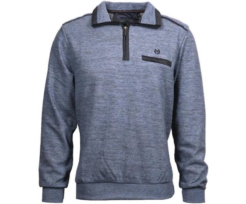 Mode Monte Carlo Sweatshirt Sweat-Shirt Troyer Zip Jeansblau Mode Monte Carlo Sweatshirt Sweat-Shirt Troyer Zip Jeansblau von Mode Monte Carlo