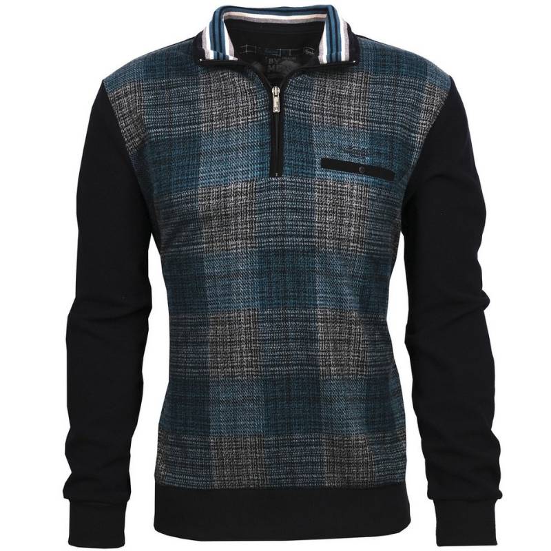 Mode Monte Carlo Sweatshirt Sweat-Shirt Troyer Zip Marine mit Blau von Mode Monte Carlo