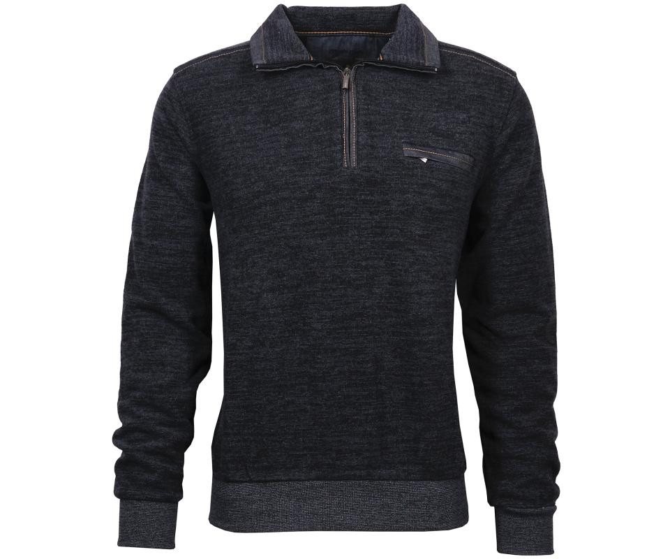 Mode Monte Carlo Sweatshirt Sweat-Shirt Troyer Zip Marine von Mode Monte Carlo
