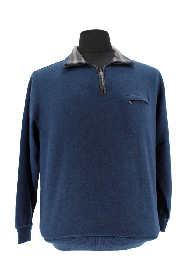 Mode Monte Carlo Sweatshirt Sweat-Shirt Troyer Zip Marine von Mode Monte Carlo