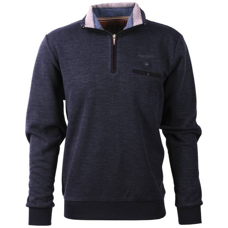 Mode Monte Carlo Sweatshirt Sweat-Shirt Troyer Zip Marine von Mode Monte Carlo