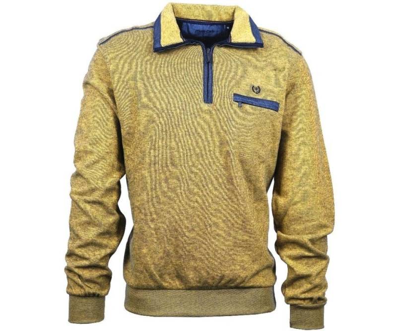 Mode Monte Carlo Sweatshirt Sweat-Shirt Troyer Zip Zitronengelb von Mode Monte Carlo