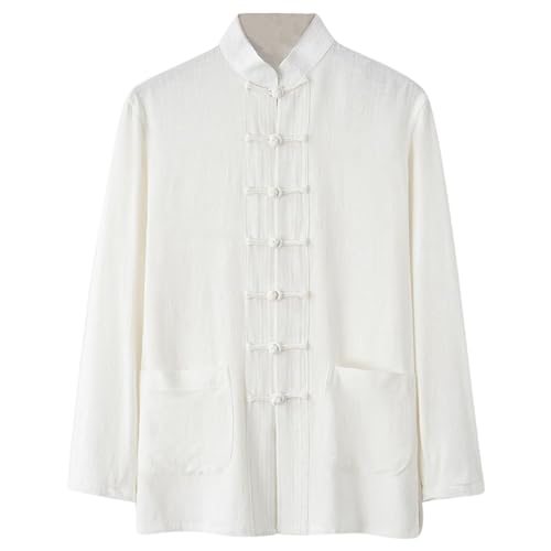 Leinenhemd Herren Chinesischer Stil Traditionelle Regular Fit Button-Down Fisherman Shirt Langarm Tang Kostüm Kampfkunst Kung Fu Tai Chi Tang Anzug Uniform Langarm Baumwolle Leinen Hemd Leinenhemd Herren Chinesischer Stil Traditionelle Regular Fit Button-Down Fisherman Shirt Langarm Tang Kostüm Kampfkunst Kung Fu Tai Chi Tang Anzug Uniform Langarm Baumwolle Leinen Hemd von Modeewel