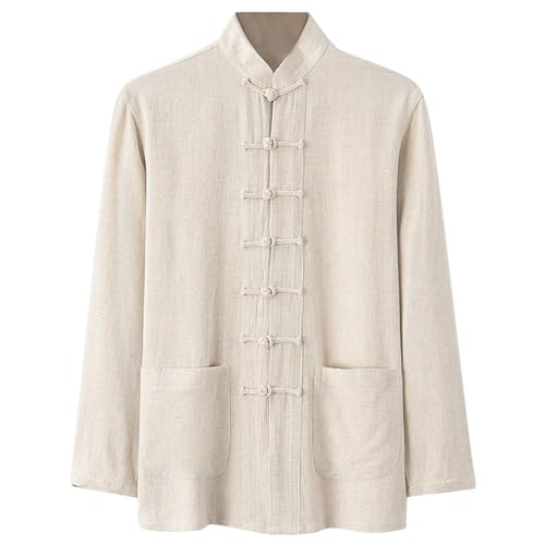 Leinenhemd Herren Chinesischer Stil Traditionelle Regular Fit Button-Down Fisherman Shirt Langarm Tang Kostüm Kampfkunst Kung Fu Tai Chi Tang Anzug Uniform Langarm Baumwolle Leinen Hemd Leinenhemd Herren Chinesischer Stil Traditionelle Regular Fit Button-Down Fisherman Shirt Langarm Tang Kostüm Kampfkunst Kung Fu Tai Chi Tang Anzug Uniform Langarm Baumwolle Leinen Hemd von Modeewel