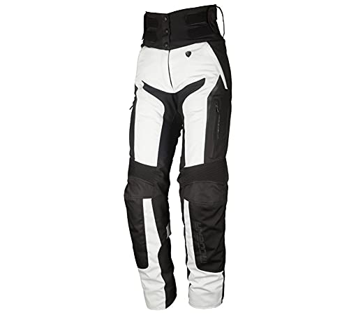 Modeka Elaya Damen Motorrad Textilhose (Light Grey/Black,38) von Modeka