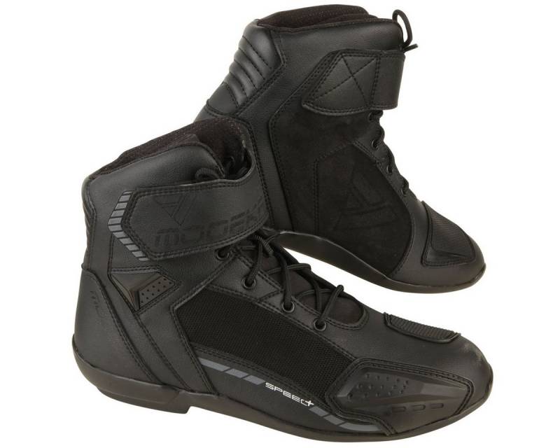 Modeka Modeka Kyne Stiefel schwarz / dunkelgrau 45 Motorradstiefel (Packung, Antistatische und Öl- und Benzinfeste Sohle) von Modeka
