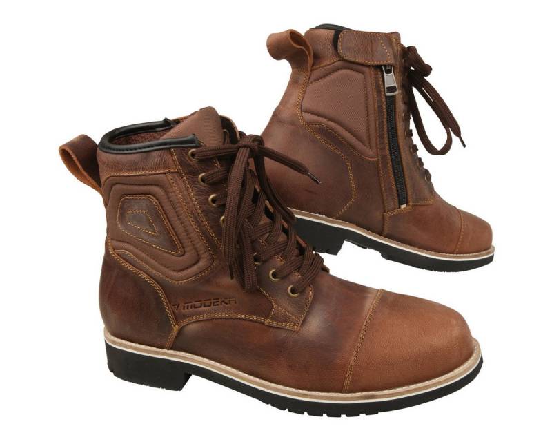 Modeka Modeka Wolter Schuhe aged brown 41 Motorradstiefel (Packung, Antistatische und Öl- und Benzinfeste Sohle) von Modeka
