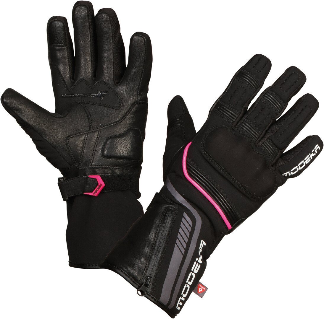 Modeka Motorradhandschuhe Makari Damen Motorradhandschuhe Wasserdicht Winddicht Atmungsaktiv winddicht isolierend Visier von Modeka