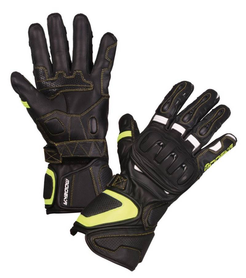 Modeka Motorradhandschuhe Modeka Handschuh Daren schwarz-weiß-neon gelb 12 von Modeka